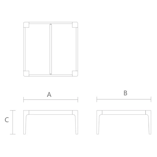 Beech coffee table frame Scandinavian
